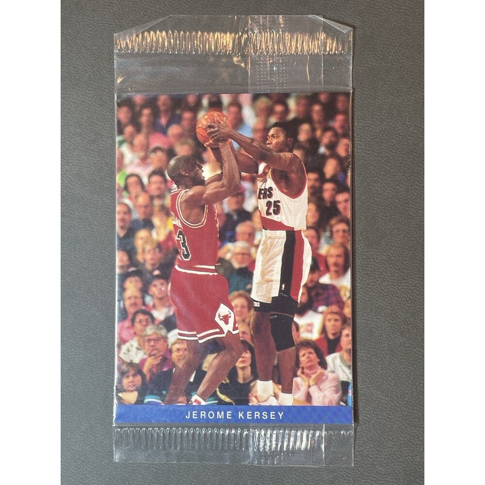 Jerome Kersey + Michael Jordan 1992/93 Franz Bread Bakery Promo Sealed Rare NEW
